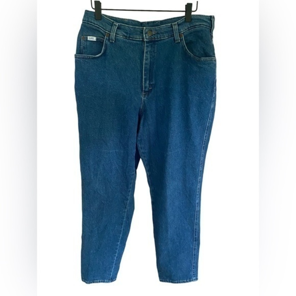 Lee vintage 80s Original women’s Jeans Blue Mom Fit High Waisted straight leg 14